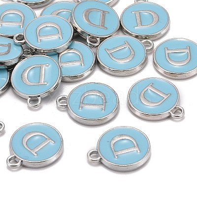 Platinum Plated Alloy Enamel Charms LS-ENAM-S118-04D-P-1