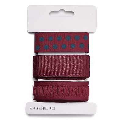 9 Yards 3 Styles Polyester Ribbon SRIB-A014-A05-1