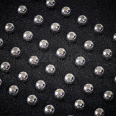 Round 925 Sterling Silver Beads STER-BBC0005-39D-1