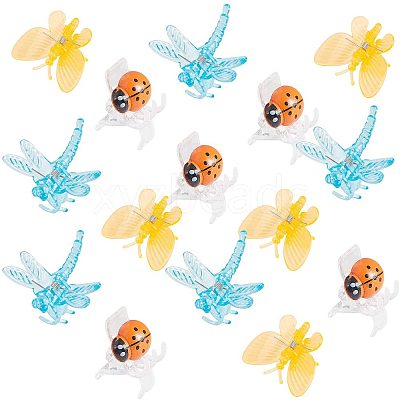 Transparent & Spray Painted Plastic Claw Hair Clips OHAR-GA0001-01-1