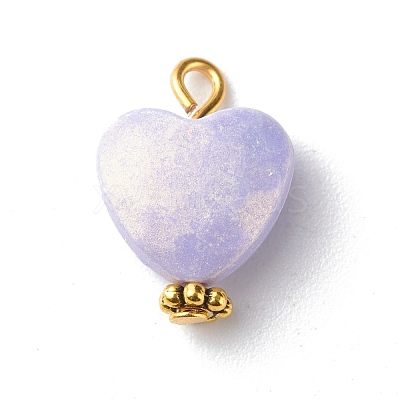 Spray Painted Acrylic Pendants PALLOY-JF00826-1