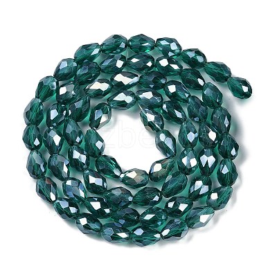 Transparent Electroplate Glass Beads Strands EGLA-N013-T4mm-B24-1