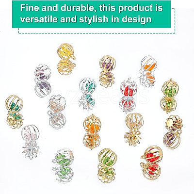 20Pcs 2 Style Iron Lantern Charms IFIN-AR0001-19-1