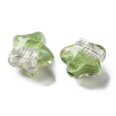 Gradient Color Transparent Hand-drawed Acrylic Beads TACR-P012-01B-04-1