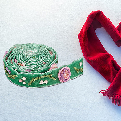 Polyester Ribbons SRIB-WH0011-078A-1