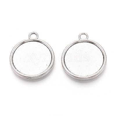 Tibetan Style Alloy Pendants Cabochon Settings PALLOY-N178-12AS-E-1