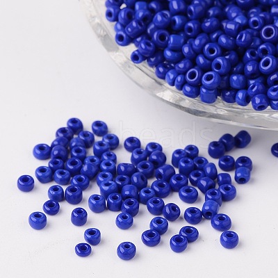 8/0 Opaque Colours Round Glass Seed Beads X-SEED-A010-3mm-48-1