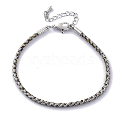 Polyester Cord Braided Bracelet Makings MAK-Z003-01P-12-1