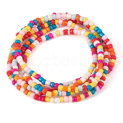 Resin Beads Bracelets BJEW-TAC0080-01F-1