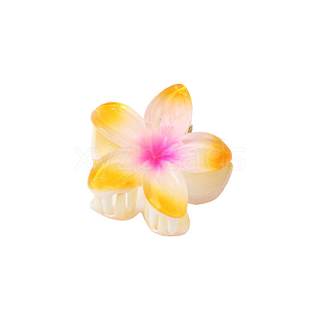 Flower Shape Plastic Claw Hair Clips PW-WG52864-10-1