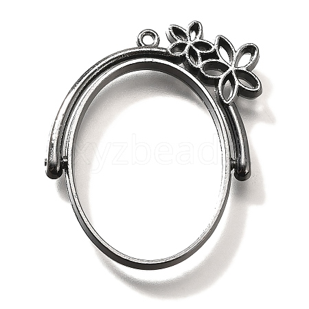 Alloy Open Back Bezel Pendants PALLOY-I223-14B-1