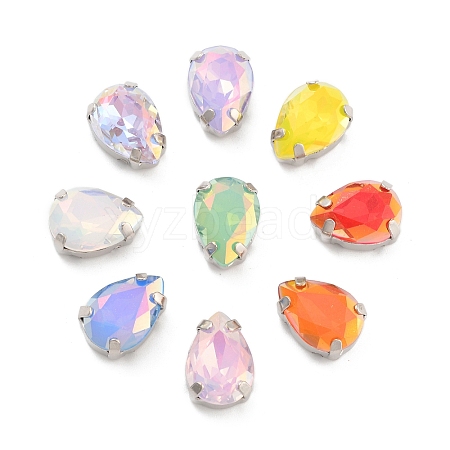 Teardrop Opal Sew On Rhinestones RGLA-G024-06A-P-1