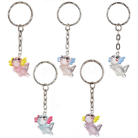 Cute Transparent Resin Pendants Keychain KEYC-JKC00886-1