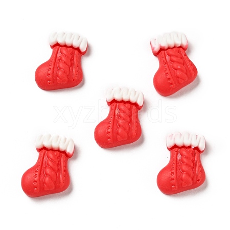 Opaque Christmas Resin Cabochons RESI-G039-06-1