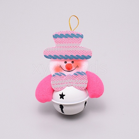 Christmas Theme Snowman Cloth Pendant Decorations HJEW-SZC0004-10-1