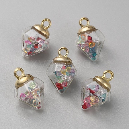 Glass Pendants GLAA-WH0036-19H-1