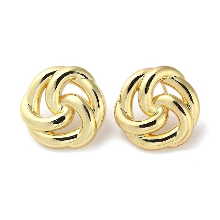 Rack Plating Brass Flower Stud Earring EJEW-H099-06G-1