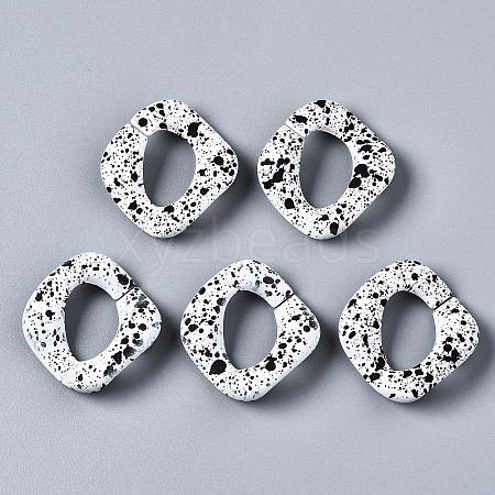 Spray Painted CCB Plastic Linking Rings LS-CCB-Q091-019A-1