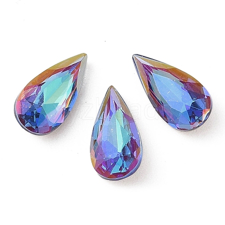 Glass Rhinestone Cabochons RGLA-L029-04C-BBLA-1