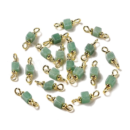 Natural Green Aventurine Connector Charms FIND-C046-03B-G-1