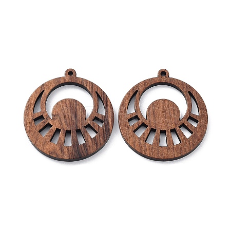 Walnut Wood Laser Cut Pendants WOOD-Q051-05J-1