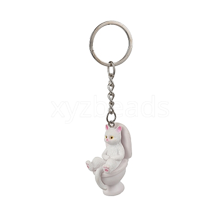 Alloy with PVC Plastic Cute Keychain KEYC-Z006-02P-B-1