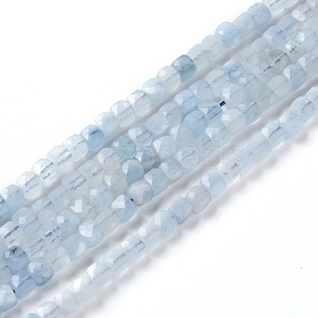 Natural Aquamarine Beads Strands G-L537-010A-1