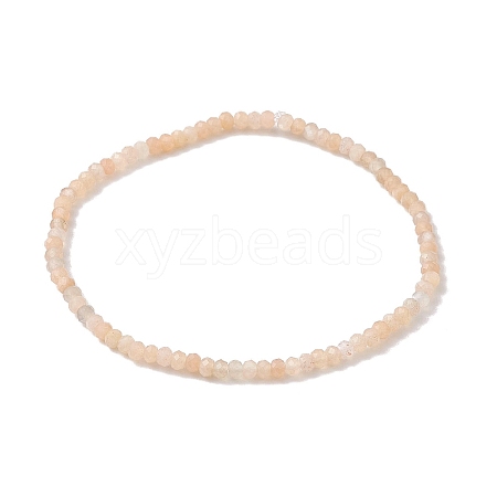 Natural Moonstone Beaded Bracelets BJEW-JB10215-02-1