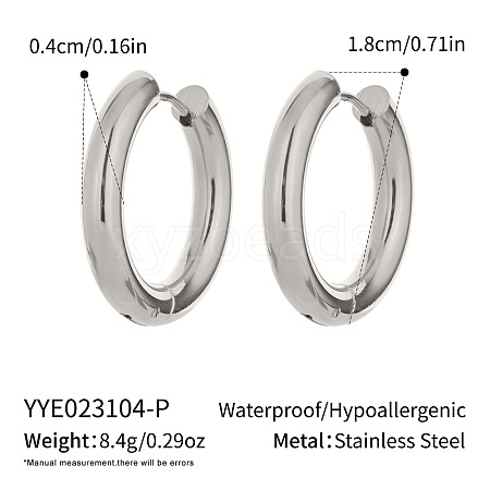 304 Stainless Steel Hoop Earrings LD4380-4-1