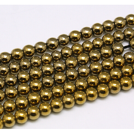 Non-magnetic Synthetic Hematite Beads Strands G-K015-2mm-01-1