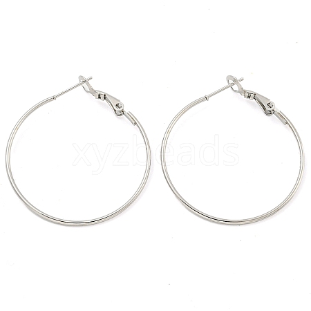 Tarnish Resistant 202 Stainless Steel Hoop Earring EJEW-H003-36P-1