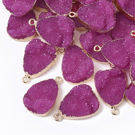 Druzy Resin Pendants RESI-S383-018F-1