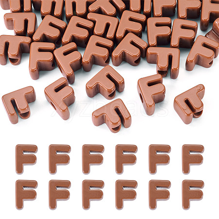 Opaque Acrylic European Beads OACR-TAC0019-006F-1