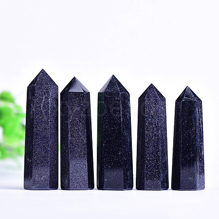Synthetic Blue Goldstone Point Tower Wands PW-WG88768-01-1