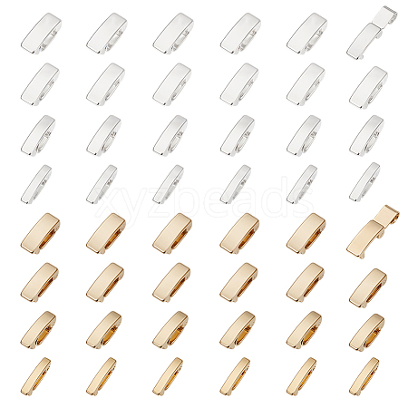 48Pcs 8 Styles Eco-Friendly Brass Watch Band Clasps KK-PH0015-11-1