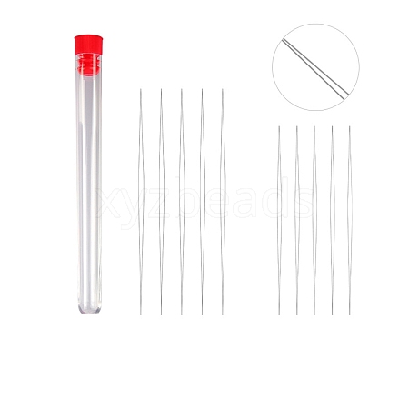 Tarnish Resistant Stainless Steel Collapsible Big Eye Beading Needles SENE-PW0013-02L-1