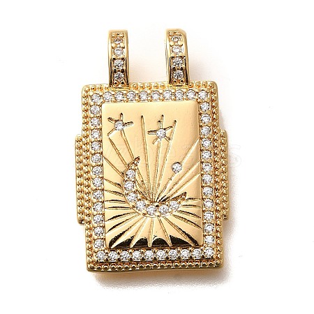 Brass Micro Pave Cubic Zirconia Pendants KK-U055-06A-02-1