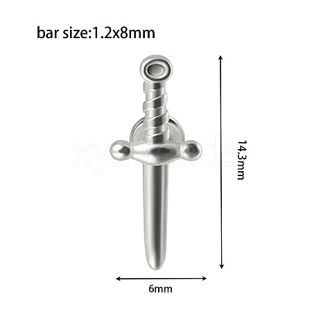 304 Stainless Steel Threadless Labret Stud WG1F35F-01-1