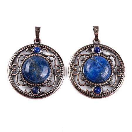 Natural Lapis Lazuli Dyed Pendants G-Q158-03-15-1