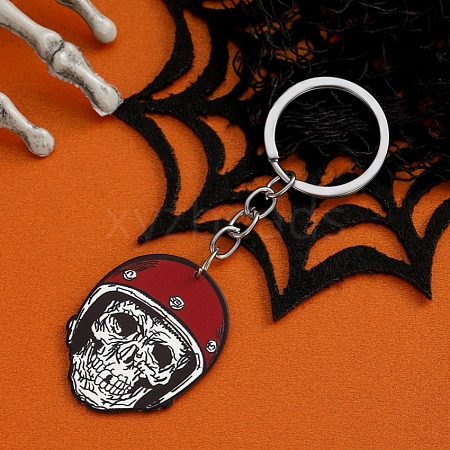 Halloween Skull Head Keychain PW-WGB292A-03-1