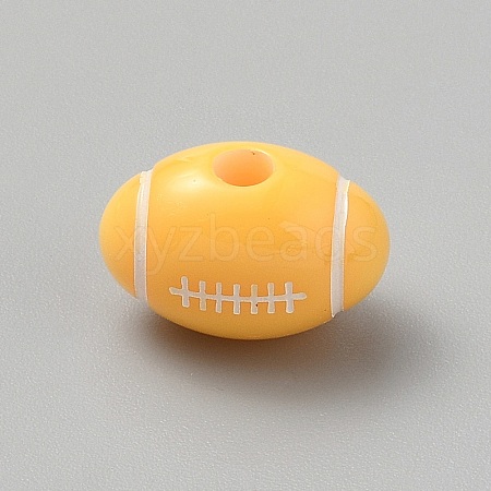 Opaque Acrylic European Beads SACR-CJC0001-34A-1
