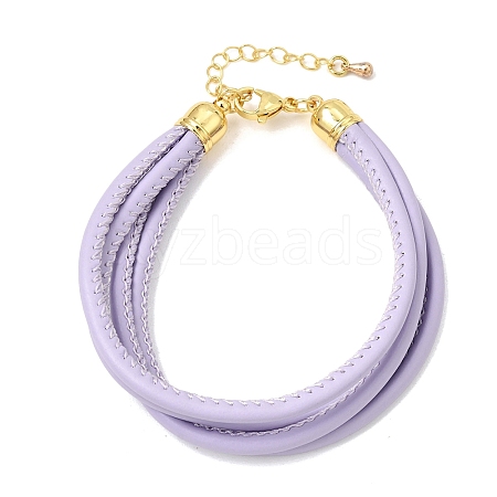 Microfiber Leather Multi-strand Cord Bracelets Makings FB-CBA983F-01G-07-1