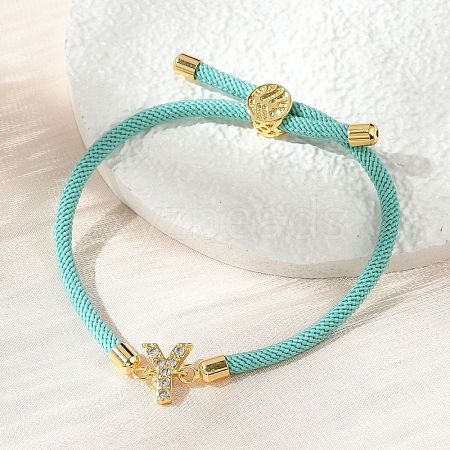 Adjustable Nylon Cord Bracelets X-BJEW-C096-01G-25-1