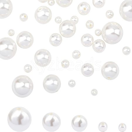  40Pcs 5 Sizes Shell Pearl Beads BSHE-NB0001-11-1