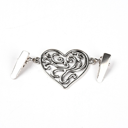 Vintage Alloy Sweater Clips JEWB-WH0009-89AS-1