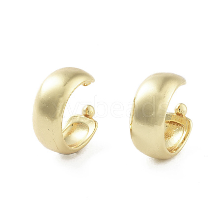 Plain Brass Flat Cuff Earrings EJEW-Q811-40G-1