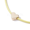 Light Gold Brass Braided Bead Bracelet BJEW-JB09737-01-4