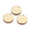 Ion Plating(IP) 304 Stainless Steel Textured Pendants STAS-I098-01-15mm-G-3