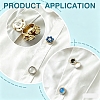 Flat Round Brass Button Covers Settings BUTT-WH0030-73C-4