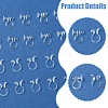 20Pcs 2 Styles Plastic Clip-on Earring Converters Findings KY-FS0001-27-3